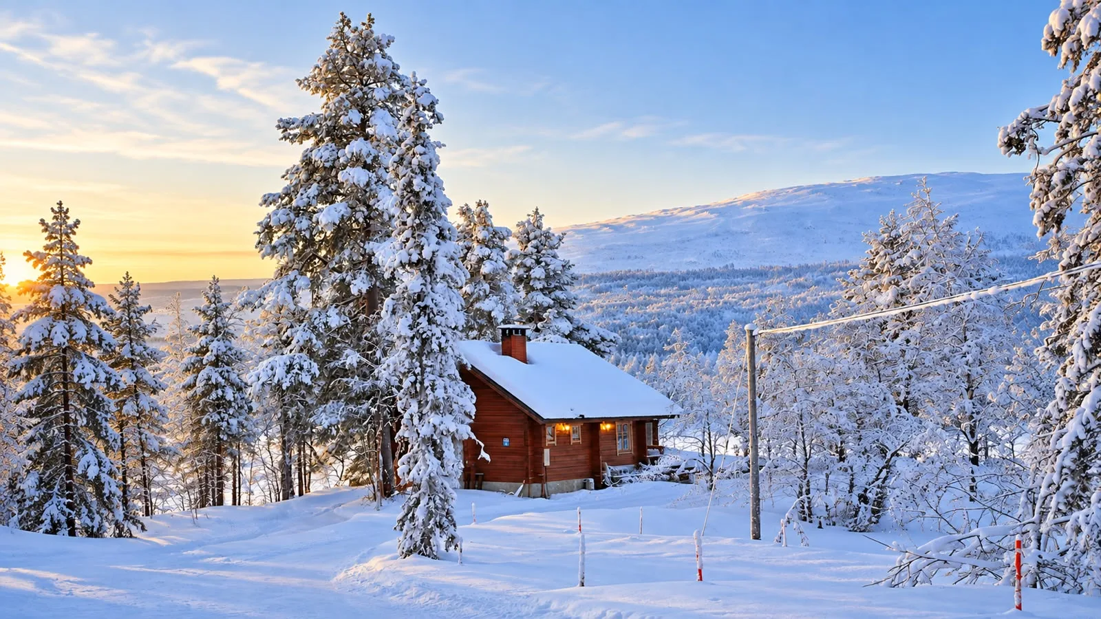 Saivo, a cabin on the shore of Saivojärvi